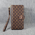 Fashion Lv Wallet Iphone Case Zip Kickstand Function For Iphone 12 13 14 15 16 Pro Max Plus