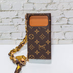 Brown Monogram Trifold Lv Iphone Wallet For 17 Series
