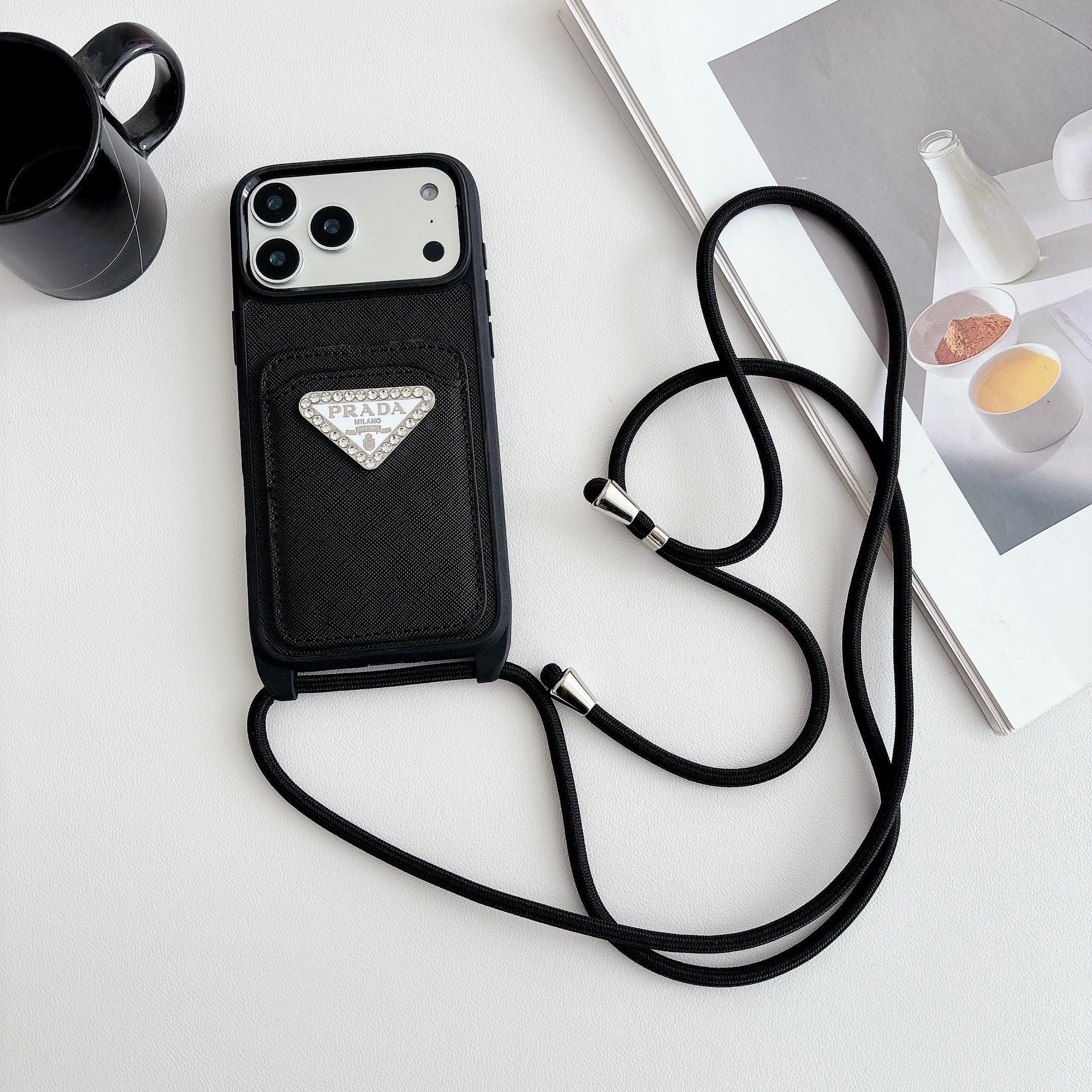Prada Crossbody Phone Case Iphone 12-17 / Pro / Pro Max / Plus / Air