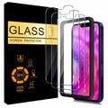 Tempered Glass Screen Protector For Iphone 11 12 13 14 15 16 Pro Max Plus Series (3Pcs)