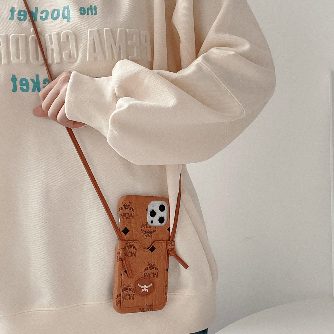 Mcm Iphone Case Crossbody Style For Iphone 11 12 13 Pro Max