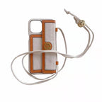 Designer Iphone Wallet Case White Leather 11 12 13 Pro Max