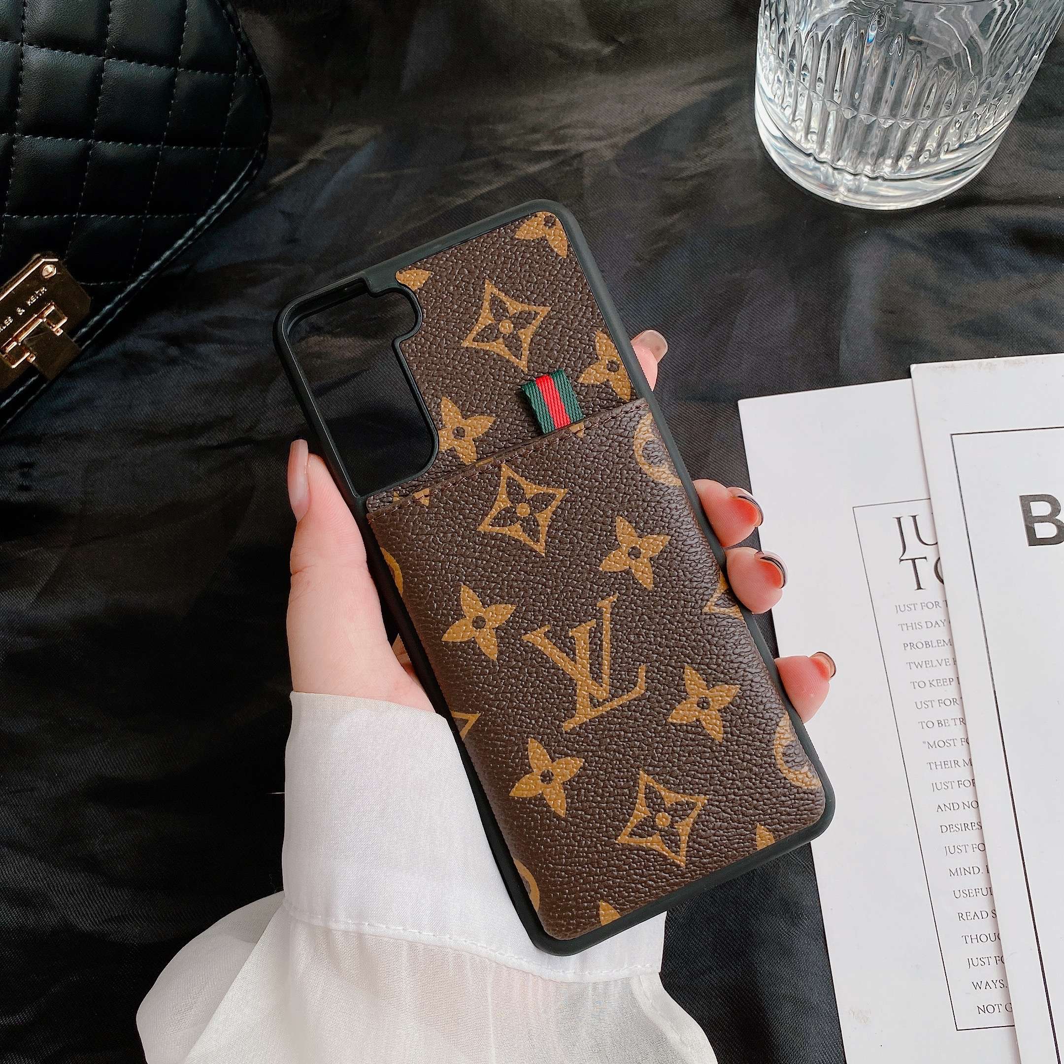 Fashion Leather Samsung Designer Phone Case For S 20 21 22 Plus Ultra