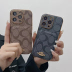 Luxury Coach Phone Case Card Slot For Iphone 11 12 13 14 15 16 Pro Max Plus
