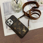 Iphone 16 Lv Case 15 14 13 12 Pro Max Plus Crossbody Wallet