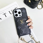 Lv Monogram Card Holder Case Wallet For Iphone 11 12 13 14 15 16 Pro Max Plus