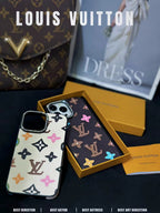 Lv Monogram Rhinestone Iphone Case 12 13 14 15 16 Pro Max